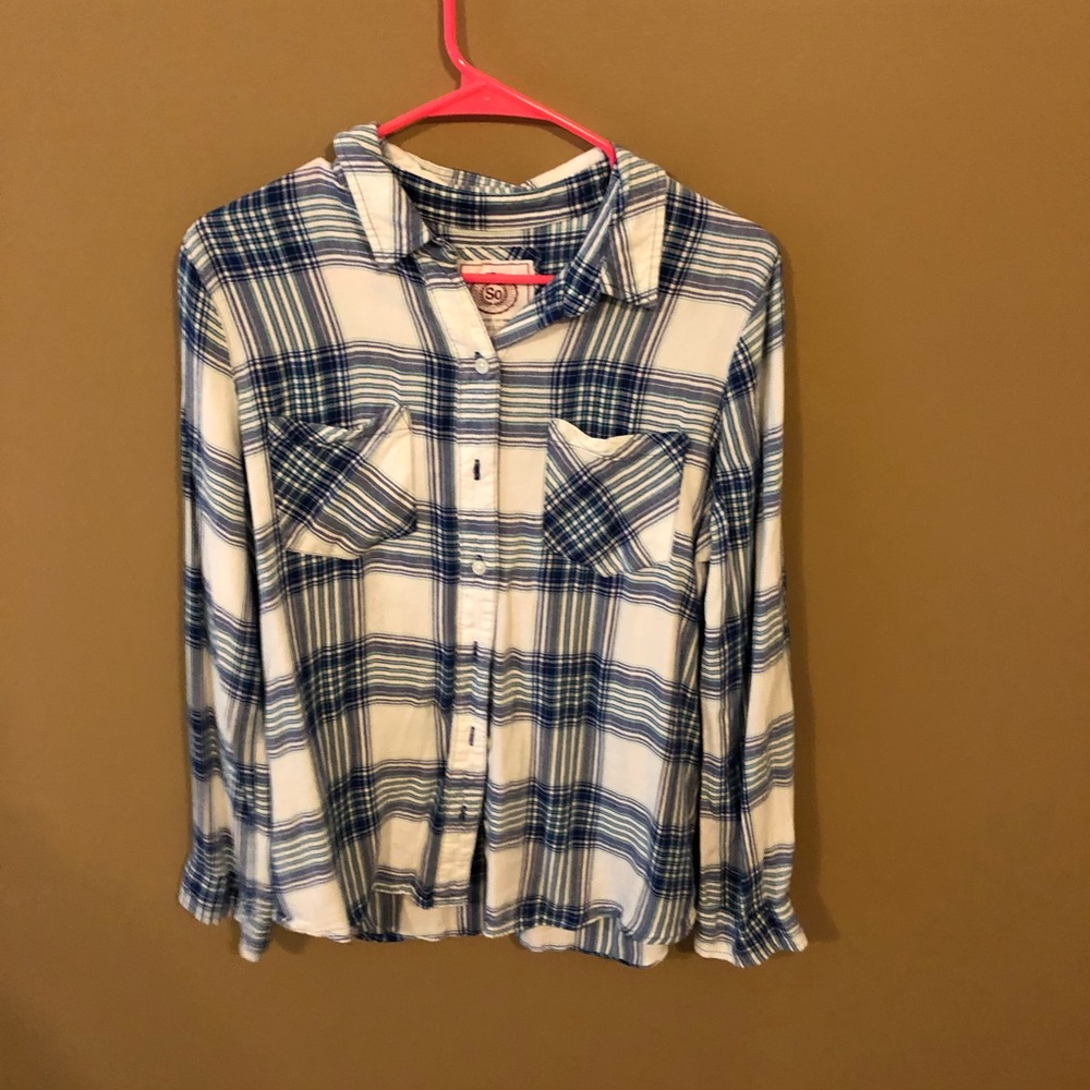 Flowy Flannel Print Button Down